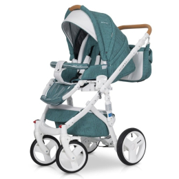 Коляска 2 в 1 Riko Bruno Luxe 03 Malachite (бирюза)