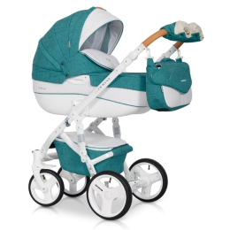 Коляска 2 в 1 Riko Bruno Luxe 03 Malachite (бирюза)