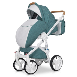 Коляска 2 в 1 Riko Bruno Luxe 03 Malachite (бирюза)