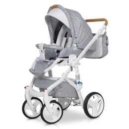 Коляска 2 в 1 Riko Bruno Luxe 05 Grey Fox (серый)