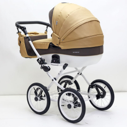 Коляска 2 в 1 Riko Bruno Ecco Prestige 12 бежевый-коричневый