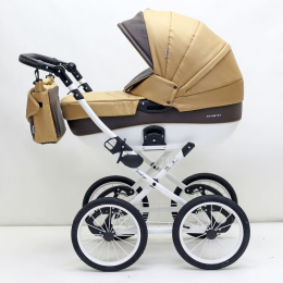 Коляска 2 в 1 Riko Bruno Ecco Prestige 12 бежевый-коричневый