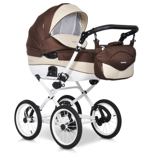 Коляска 2 в 1 Riko Bruno Ecco Prestige 13 коричнево-бежевый
