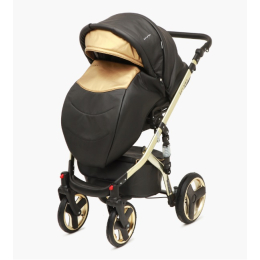 Коляска 3 в 1 Riko Bruno Ecco Gold 36 черный-золотой