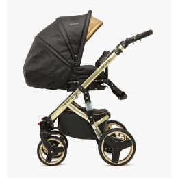 Коляска 3 в 1 Riko Bruno Ecco Gold 36 черный-золотой