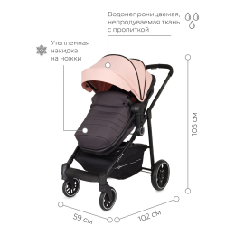 Коляска-трансформер Rant Azure Star Cloud Pink (Розовый)