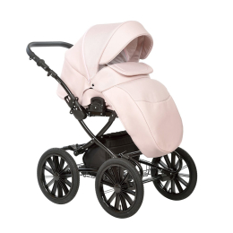 Коляска 2 в 1 Indigo Porto Classic 14, po 04 (св.розовая кожа+св.розовый лен)