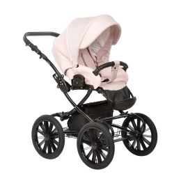 Коляска 2 в 1 Indigo Porto Classic 14, po 04 (св.розовая кожа+св.розовый лен)