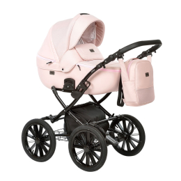 Коляска 2 в 1 Indigo Porto Classic 14, po 04 (св.розовая кожа+св.розовый лен)