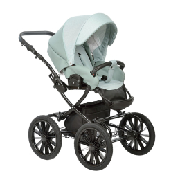 Коляска 2 в 1 Indigo Porto Classic 14, po 05 (шалфей кожа+шалфей лен)