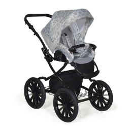 Коляска 2 в 1 Indigo MIO Plus 14 mi 03 (св.серая кожа+серый узор)