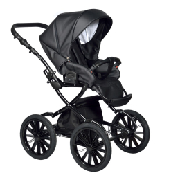Коляска 2 в 1 Indigo BROCO Eco Plus 14, 03 (черная кожа)