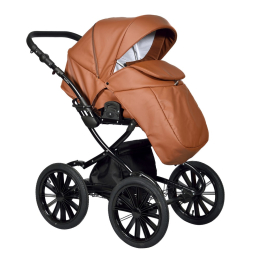 Коляска 2 в 1 Indigo BROCO Eco Plus 14, 06 (коричневая кожа)