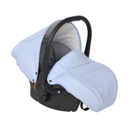Коляска 3 в 1 Indigo Mio mi 05 (св.голубая кожа+голубой узор)
