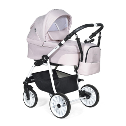 Коляска 3 в 1 Indigo Alpina al 02 (св.розовый+св.розовая кожа)