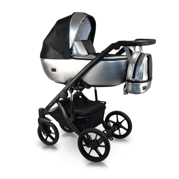 Коляска 2 в 1 Bexa AIR PRO al 18 (св.серый+черный)