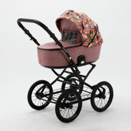 Коляска 3 в 1 Adamex Porto Retro Flowers PO-FL2 (цветы+ сирен.тк)
