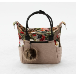 Коляска 2 в 1 Adamex Porto Retro Flowers PO-FL5 (цветы+беж) 