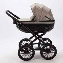 Коляска 2 в 1 Adamex Chantal Retro C205 (бежевый+ткань)