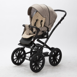Коляска 2 в 1 Adamex Chantal Retro C205 (бежевый+ткань)