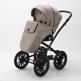 Коляска 2 в 1 Adamex Chantal Retro C205 (бежевый+ткань)
