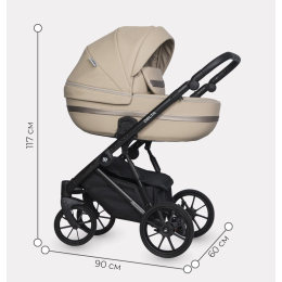 Коляска 2 в 1 Riko Basic Delta Ecco, 11 Camel (песочный)