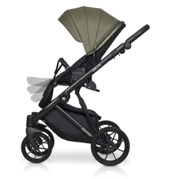 Коляска 3 в 1 Riko Basic Delta Ecco, 13 Olive (оливковый)