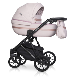 Коляска 2 в 1 Riko Basic Delta Ecco, 14 Rose (светло-розовый)
