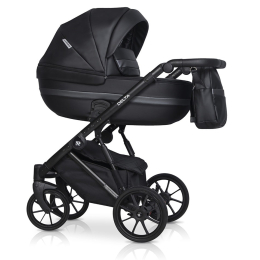 Коляска 3 в 1 Riko Basic Delta Ecco, 15 Black (черный)