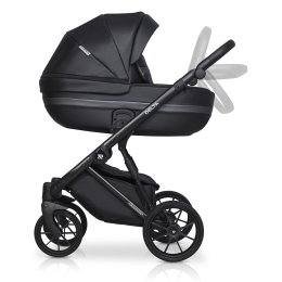 Коляска 3 в 1 Riko Basic Delta Ecco, 15 Black (черный)