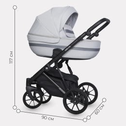 Коляска 3 в 1 Riko Basic Delta, 01 Grey Fox (серый) 