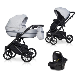 Коляска 3 в 1 Riko Basic Delta, 01 Grey Fox (серый) 