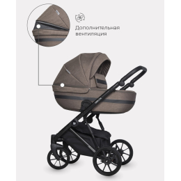 Коляска 3 в 1 Riko Basic Delta, 03 Cappucino (Капучино)