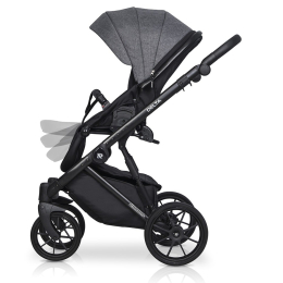 Коляска 3 в 1 Riko Basic Delta, 05 Carbon (Темно-серый)