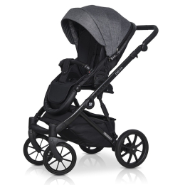 Коляска 3 в 1 Riko Basic Delta, 05 Carbon (Темно-серый)