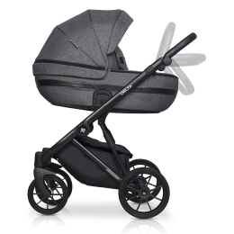 Коляска 3 в 1 Riko Basic Delta, 05 Carbon (Темно-серый)