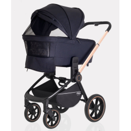 Коляска 2 в 1 Mowbaby Zoom PU, RA086 Gold Black (Черный)
