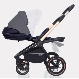 Коляска 2 в 1 Mowbaby Zoom PU, RA086 Gold Black (Черный)