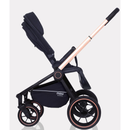 Коляска 2 в 1 Mowbaby Zoom PU, RA086 Gold Black (Черный)