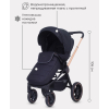 Коляска 3 в 1 Mowbaby Zoom PU, RA087 Gold Black (Черный)