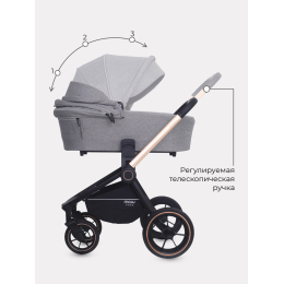 Коляска 2 в 1 Mowbaby Zoom PU, RA086 Gold Beige (Бежевый)