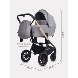 Коляска 3 в 1 Mowbaby Zoom PU, RA087 Gold Beige (Бежевый)