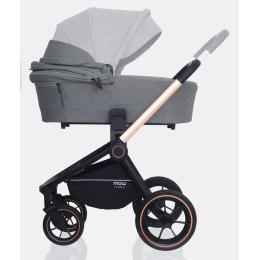 Коляска 2 в 1 Mowbaby Zoom PU, RA086 Gold Grey (Серый)