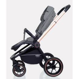 Коляска 2 в 1 Mowbaby Zoom PU, RA086 Gold Grey (Серый)