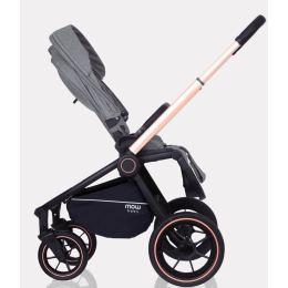 Коляска 2 в 1 Mowbaby Zoom PU, RA086 Gold Grey (Серый)