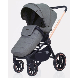Коляска 2 в 1 Mowbaby Zoom PU, RA086 Gold Grey (Серый)