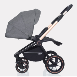 Коляска 2 в 1 Mowbaby Zoom PU, RA086 Gold Grey (Серый)