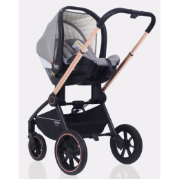 Коляска 3 в 1 Mowbaby Zoom PU, RA087 Gold Grey (Серый)