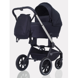 Коляска 2 в 1 Mowbaby Zoom PU, RA086 Silver Black (Черный)