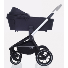 Коляска 2 в 1 Mowbaby Zoom PU, RA086 Silver Black (Черный)